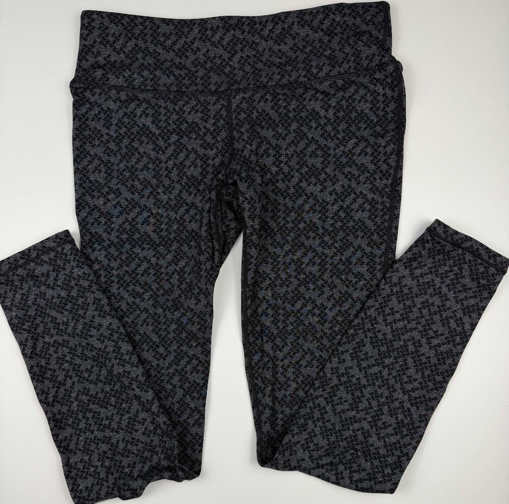 prAna Women's Patterned Yoga Leggings Size Small Gray Black Athletic